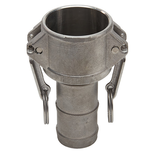 Stainless Steel 1 1/2" Female Camlock to Hose Shank